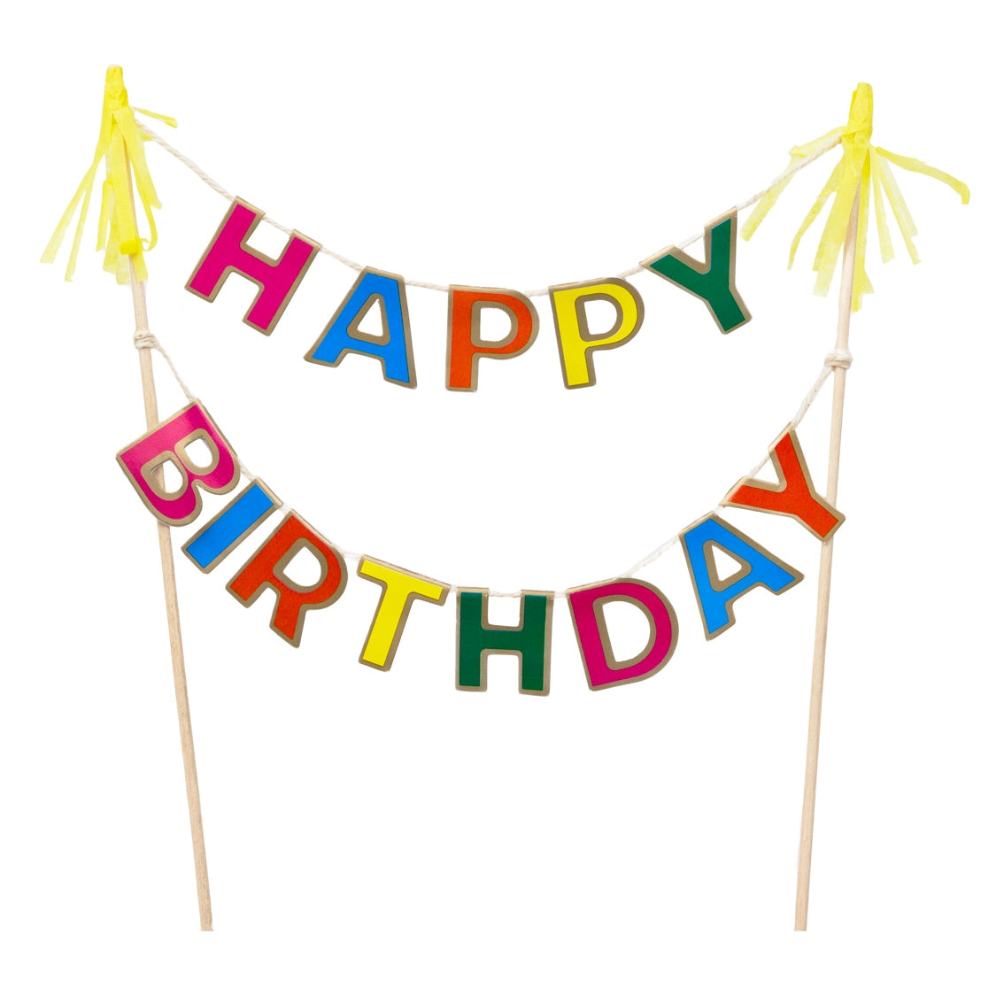 Happy Birthday Cake Topper Banner