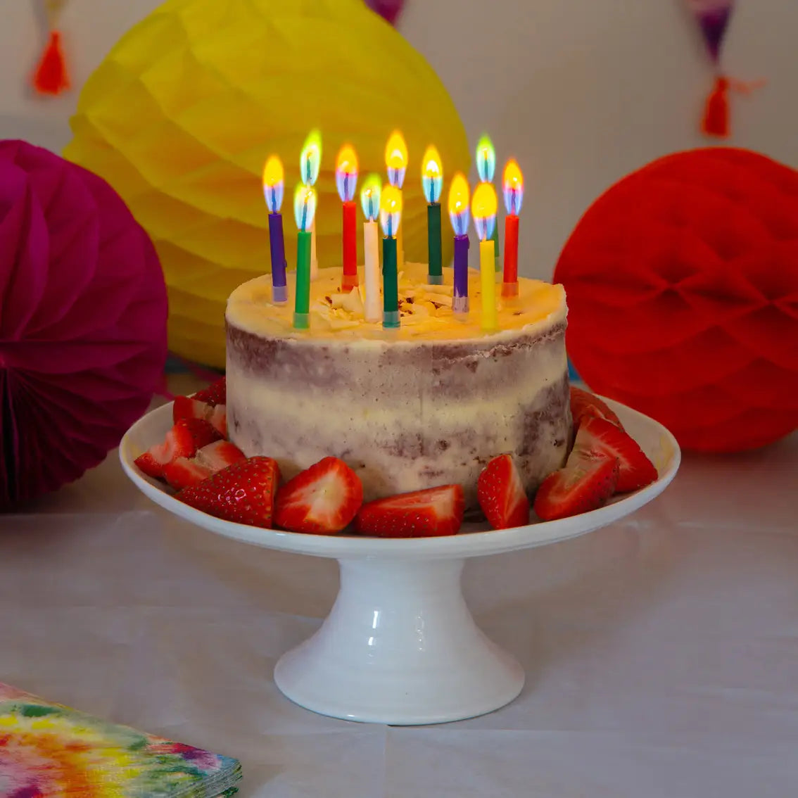 Multicolored Flame Candles