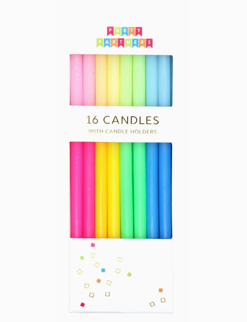 Colorful Ombré Birthday Candles