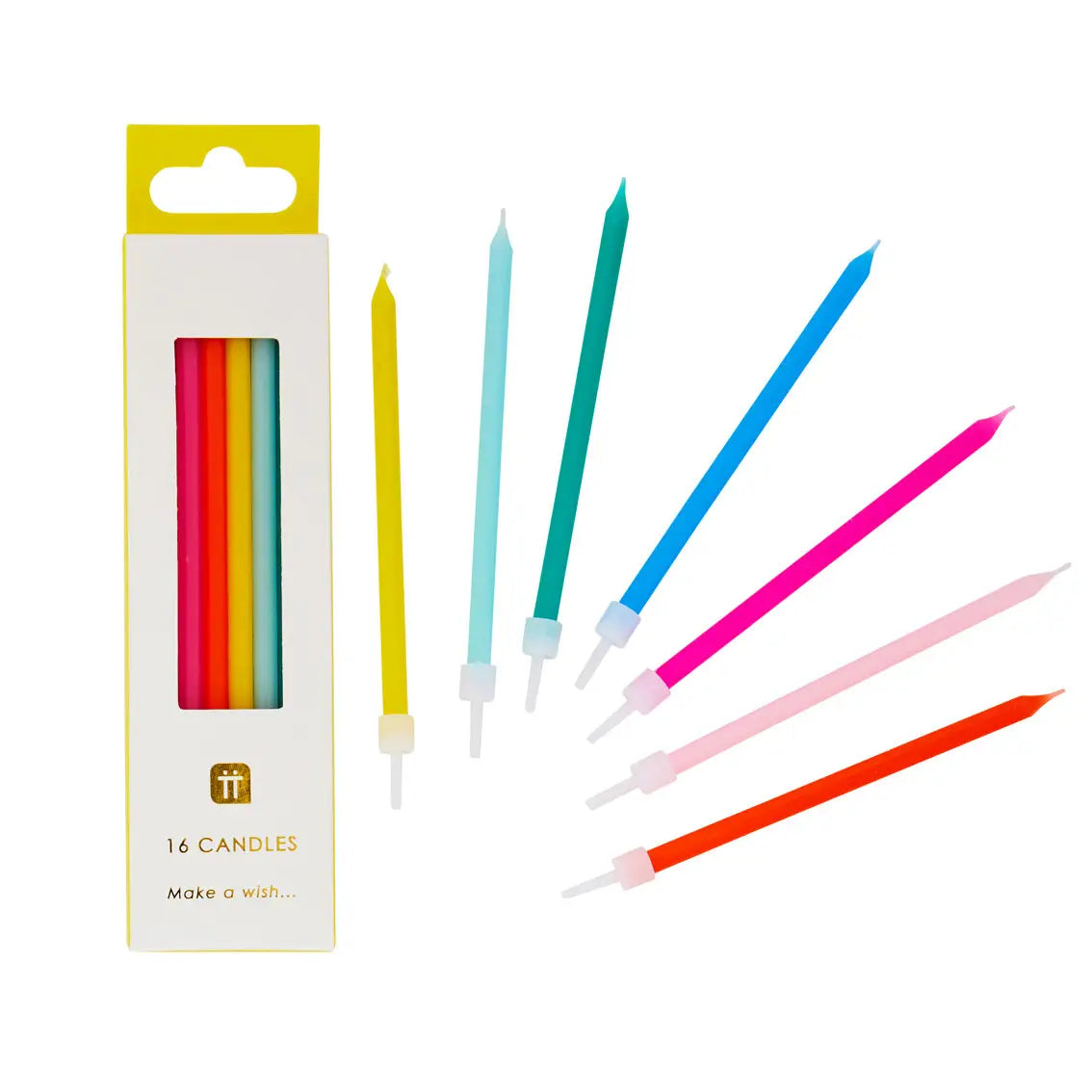 Rainbow Tall Birthday Candles