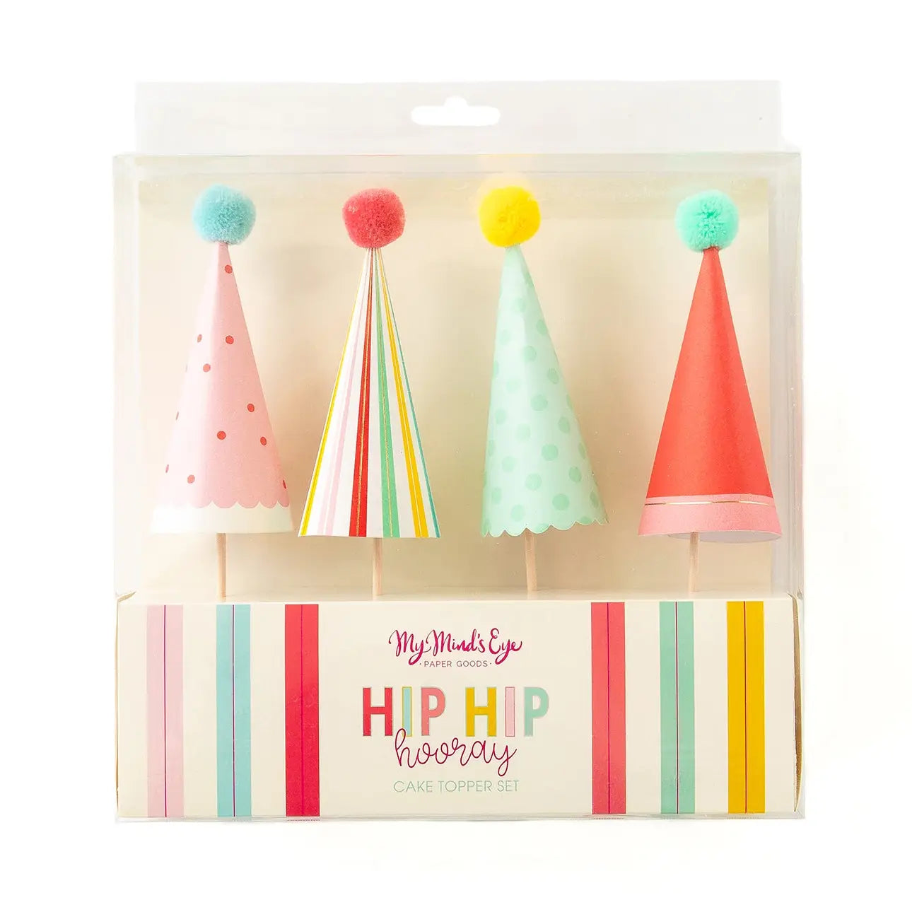 Party Hats Cake Topper Set