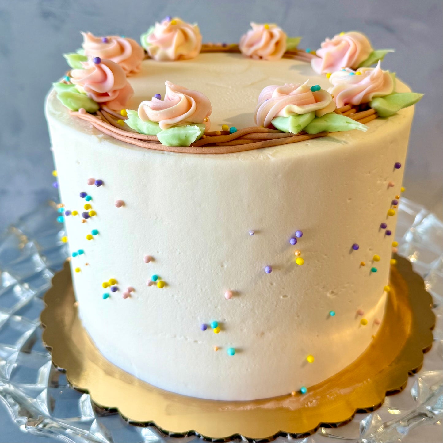 Simple Easter Wreath Cake