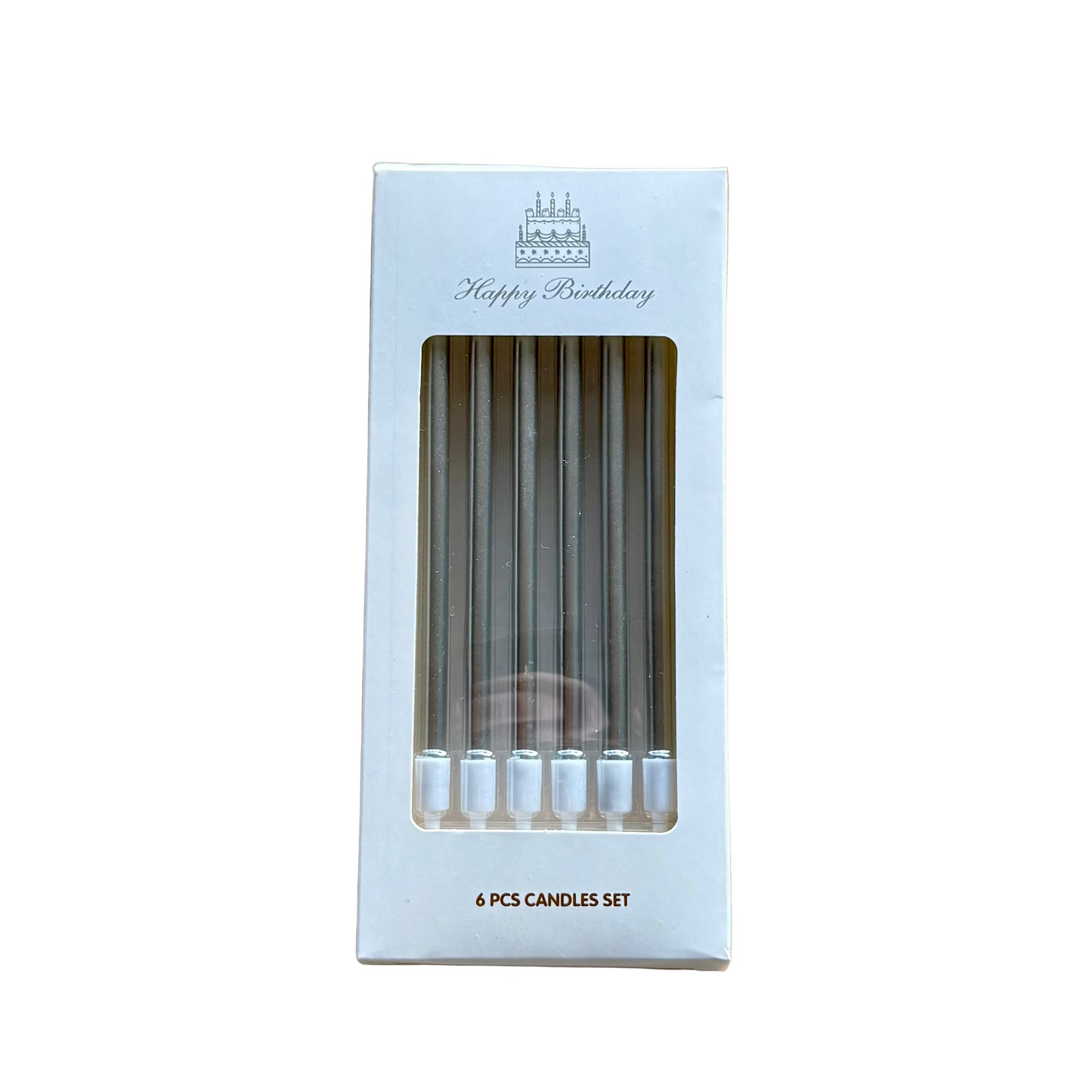 Silver Birthday Candles