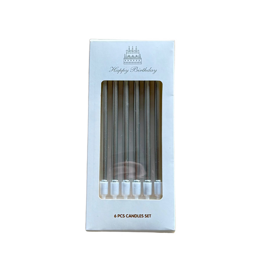 Silver Birthday Candles