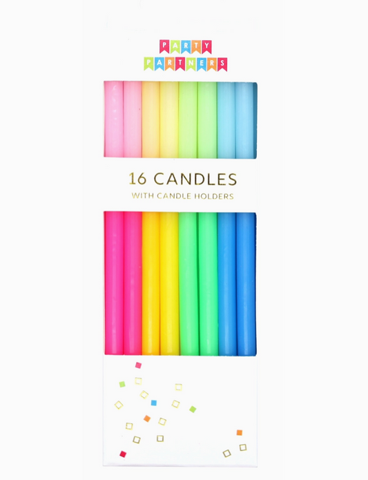 Colorful Ombré Birthday Candles