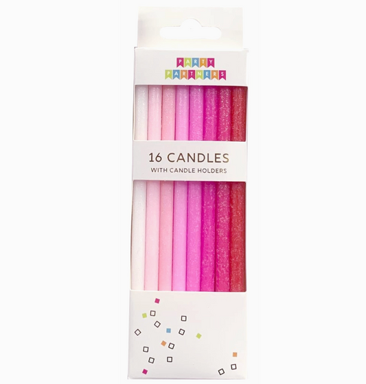 Tall Pink Gradient Candles