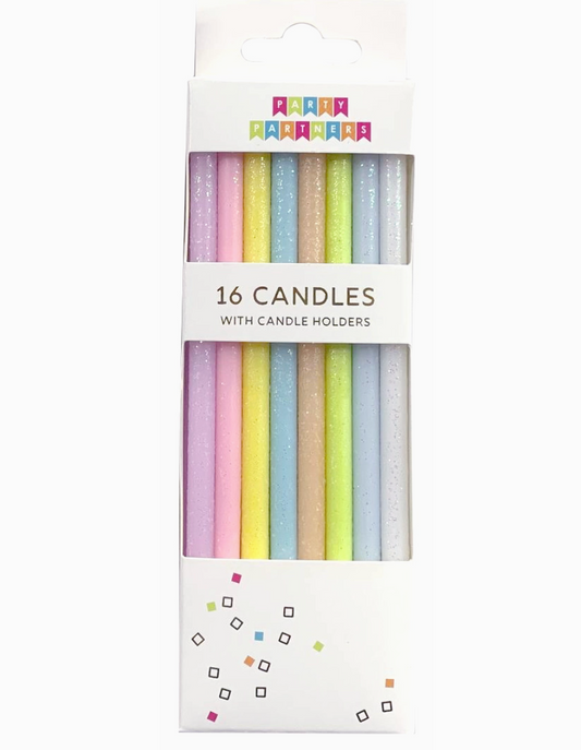 Tall Pastel Birthday Candles