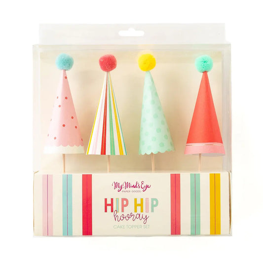 Party Hats Cake Topper Set